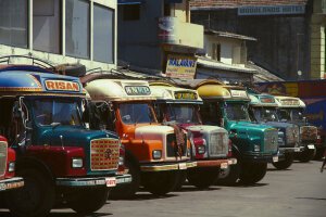 Stef Styles|Vintage|Portrait I - Some colourful busses. Colombo / Sri Lanka
