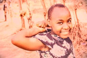 Stef Styles|Vintage|Cuba Street - Teal SD - A little girl. Tanzania