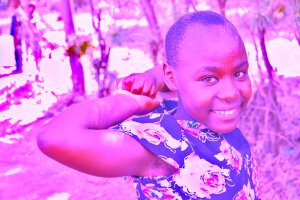 Stef Styles|Interior|Metro Station III Whitish - A little girl. Tanzania