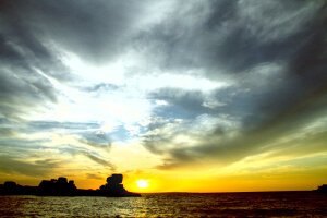 Stef Styles|Night|Grunge with Green Midtones - Sunset over lake Victoria. Kisumo / Tanzania