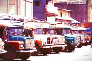 Stef Styles|Vintage|Portrait III - Some colourful busses. Colombo / Sri Lanka